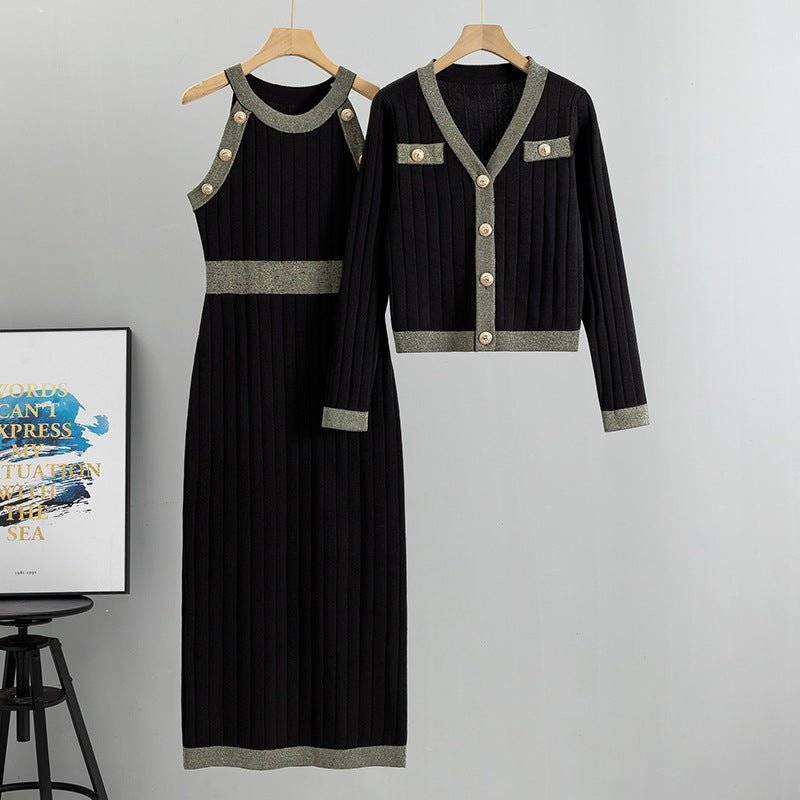 Ensemble deux pièces taille haute style mondain à la française