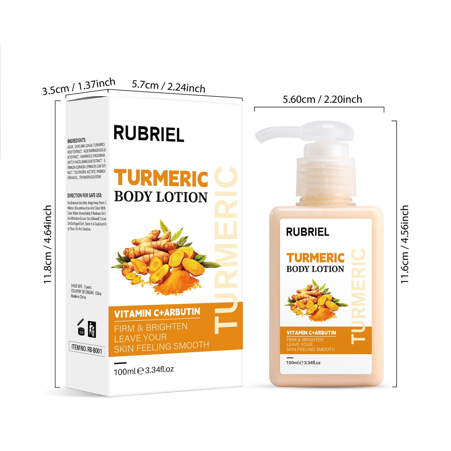 Lotion corporelle au curcuma