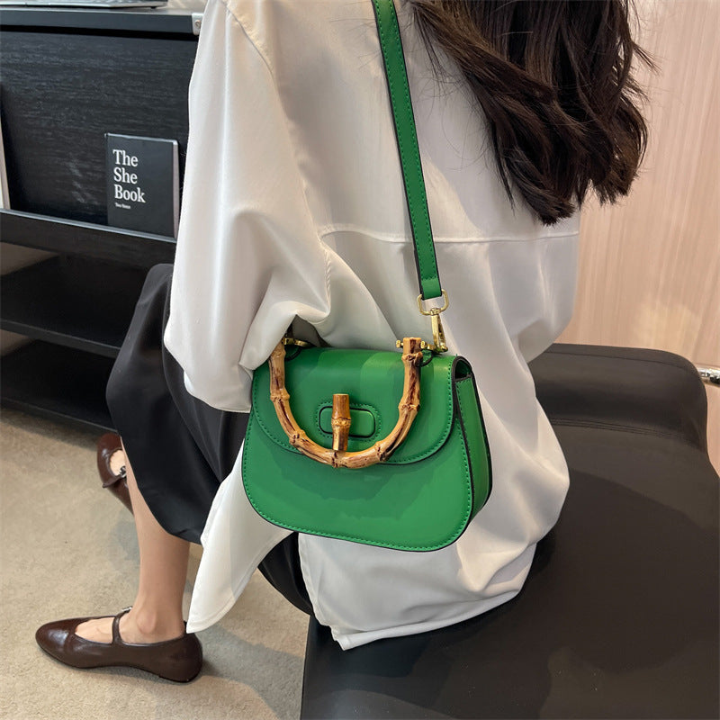 Sac à bandoulière portable en bambou pour femme
