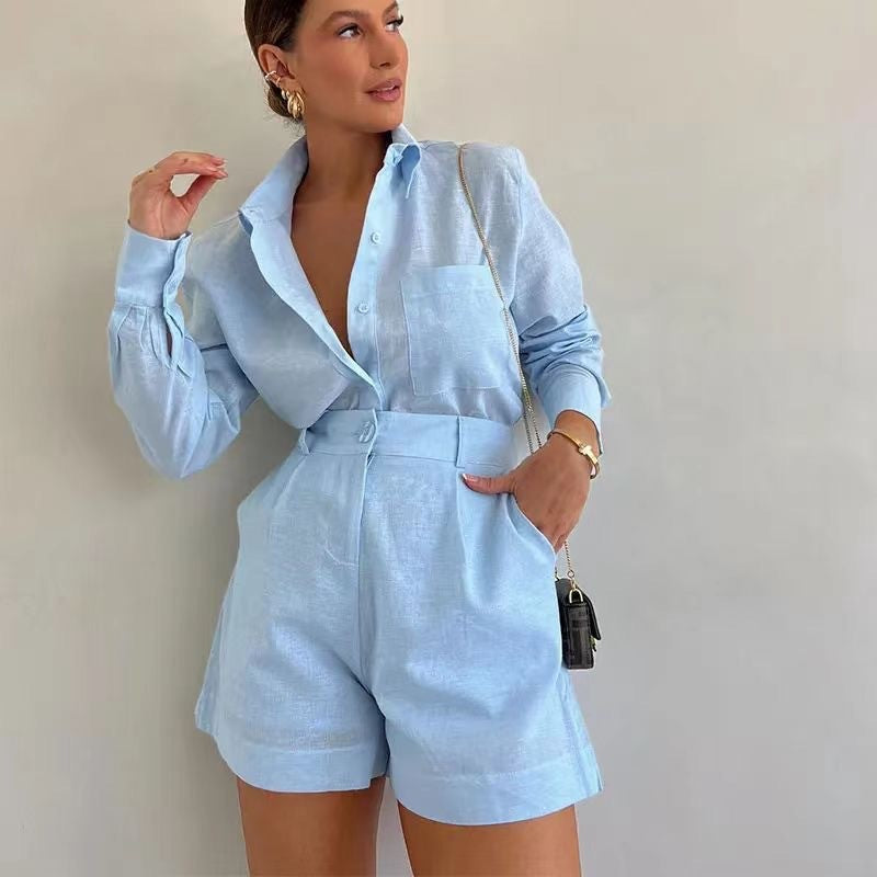 Loose Solid Color Casual Set