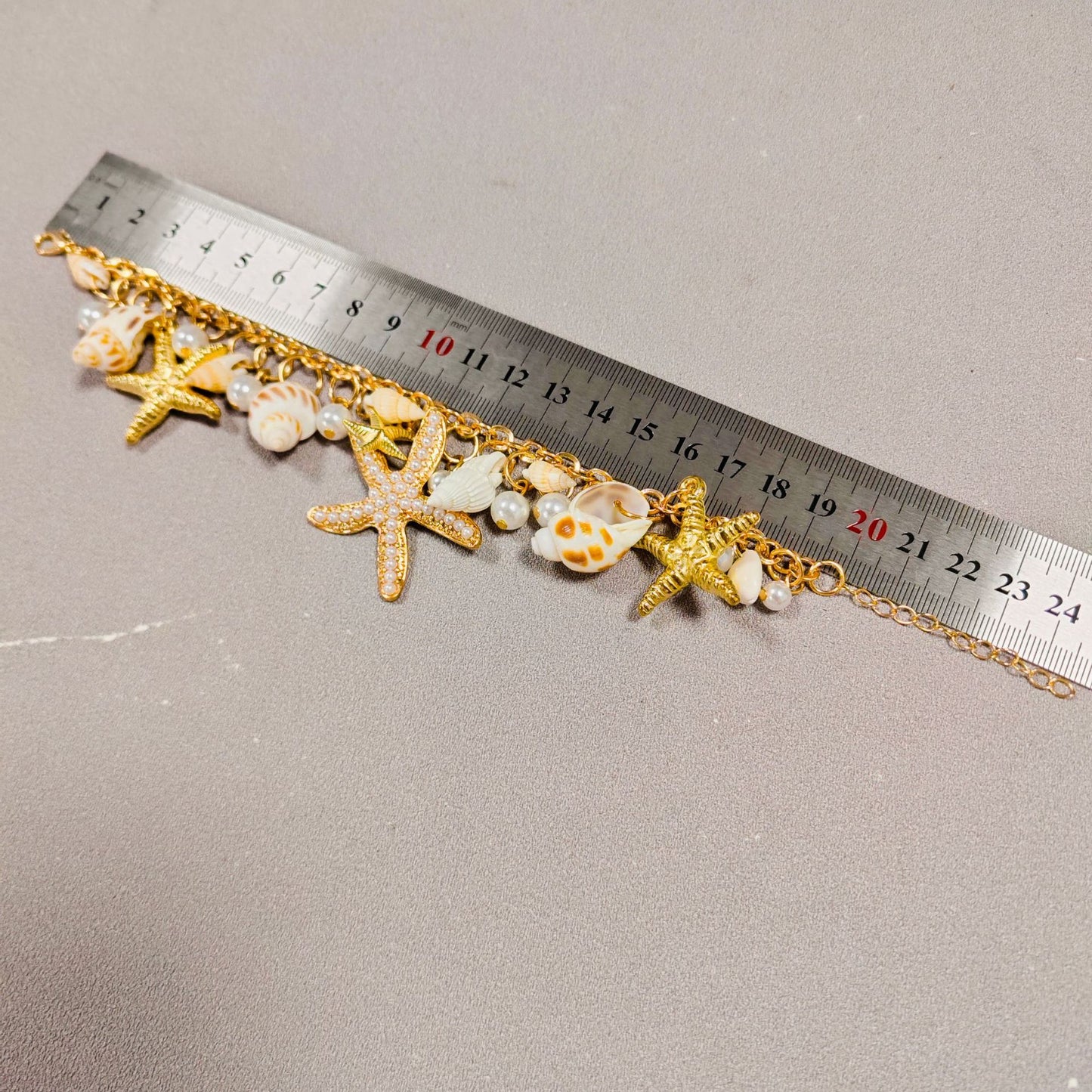 Pulsera de concha de estrella de mar estilo bohemio con diseño de personalidad