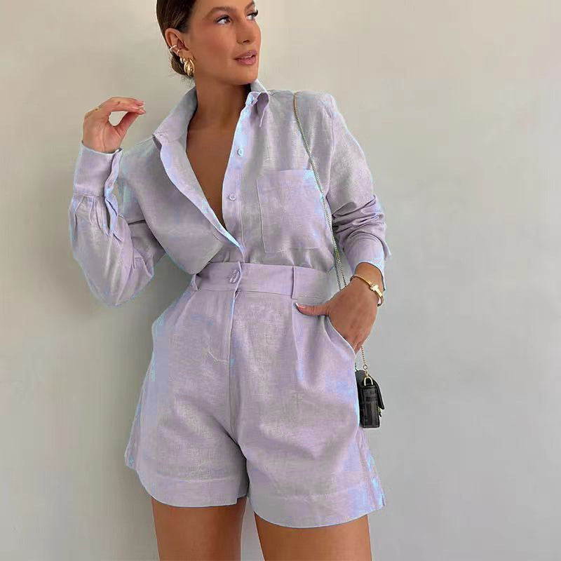 Loose Solid Color Casual Set