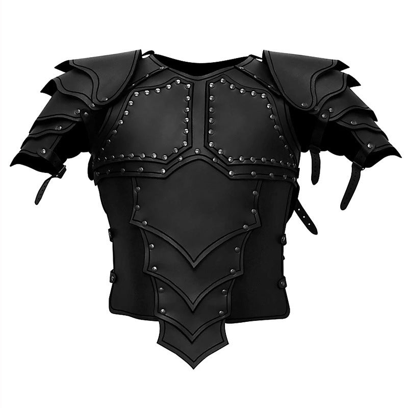 Costume d'anime réaliste, armure de samouraï, vêtements en cuir synthétique pour hommes