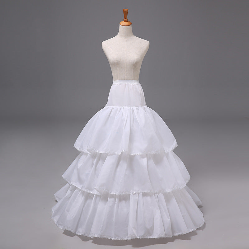 Bridal Wedding Dress Trailing Skirt With Lace Elastic Waist
