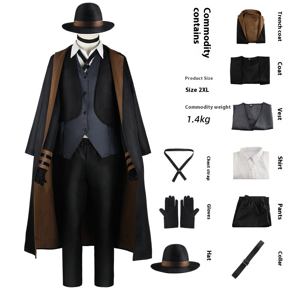 Costume Wenhao Stray Dogs Cos Plaines centrales également cosplay costume de scène