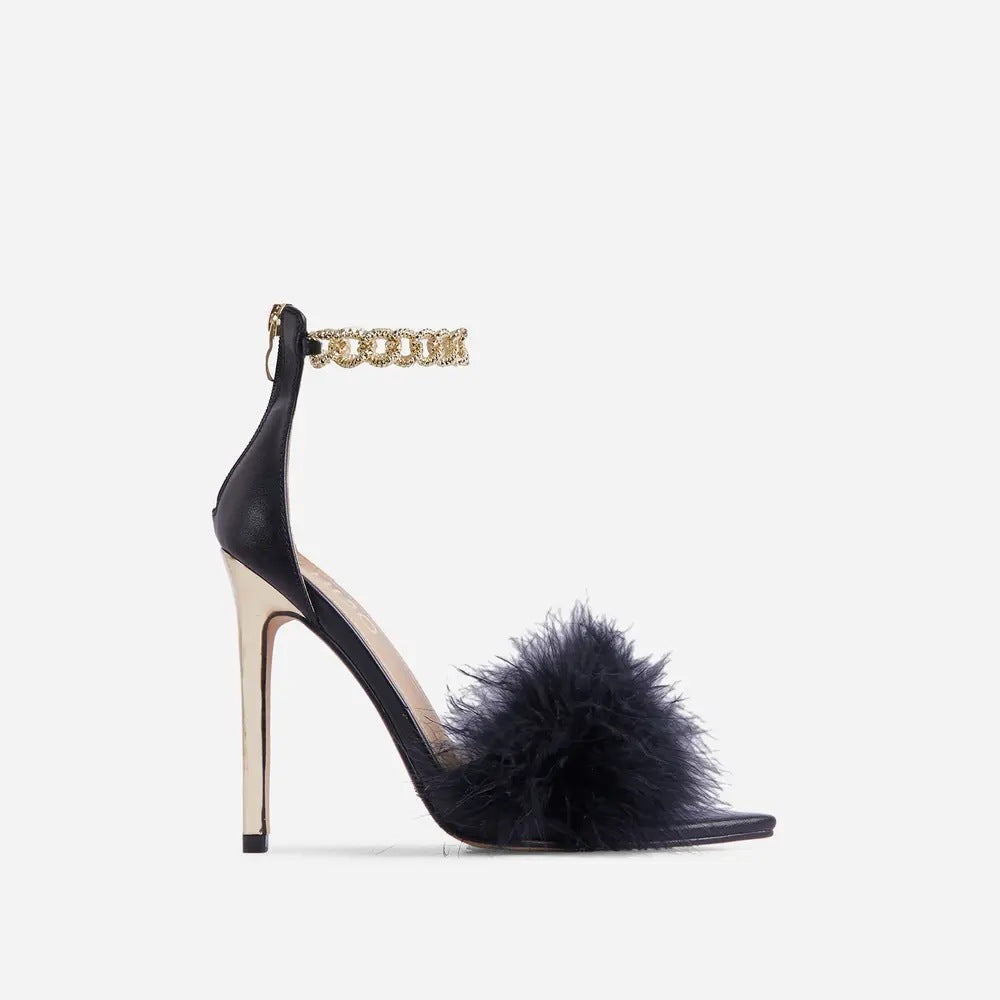 Zapatos de mujer de lana de color liso con cremallera de una sola línea