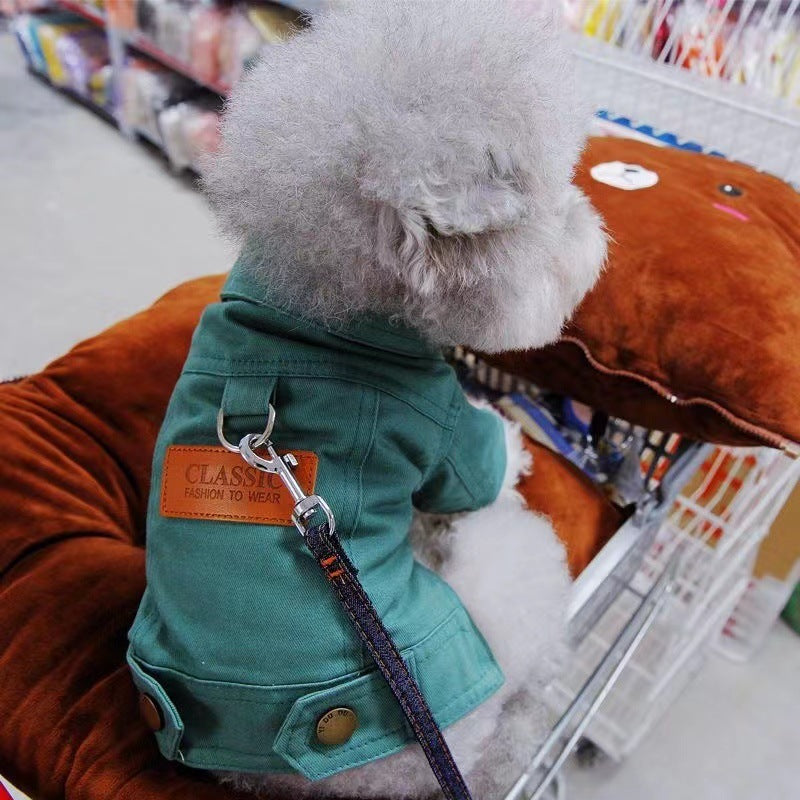 Chaqueta vaquera con tracción otoñal de Dogcat