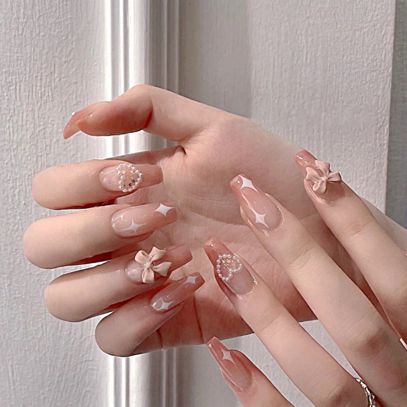 Té Con Leche Arco Degradado Chica Especias Con Uñas Hoja De Plástico