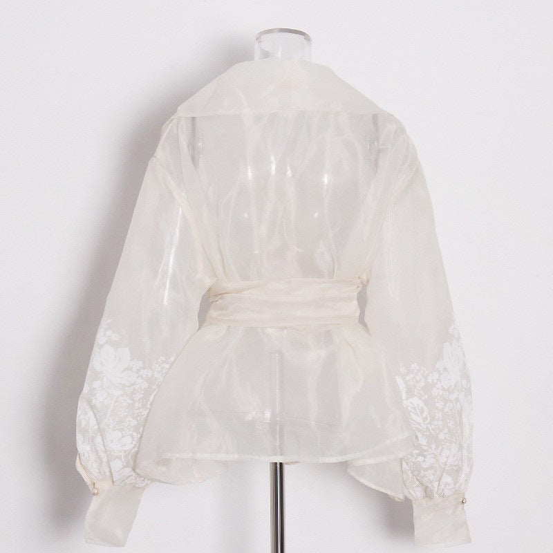 Chemise vintage de style cour française pour femme