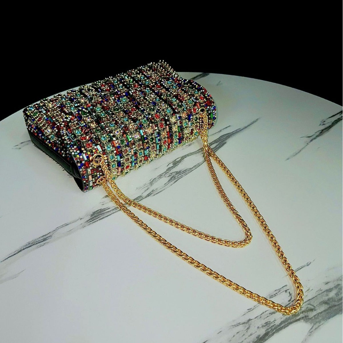Sac à main Full Diamond rétro européen et américain