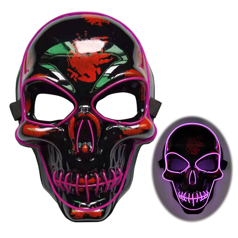 Masque squelette d'Halloween à LED