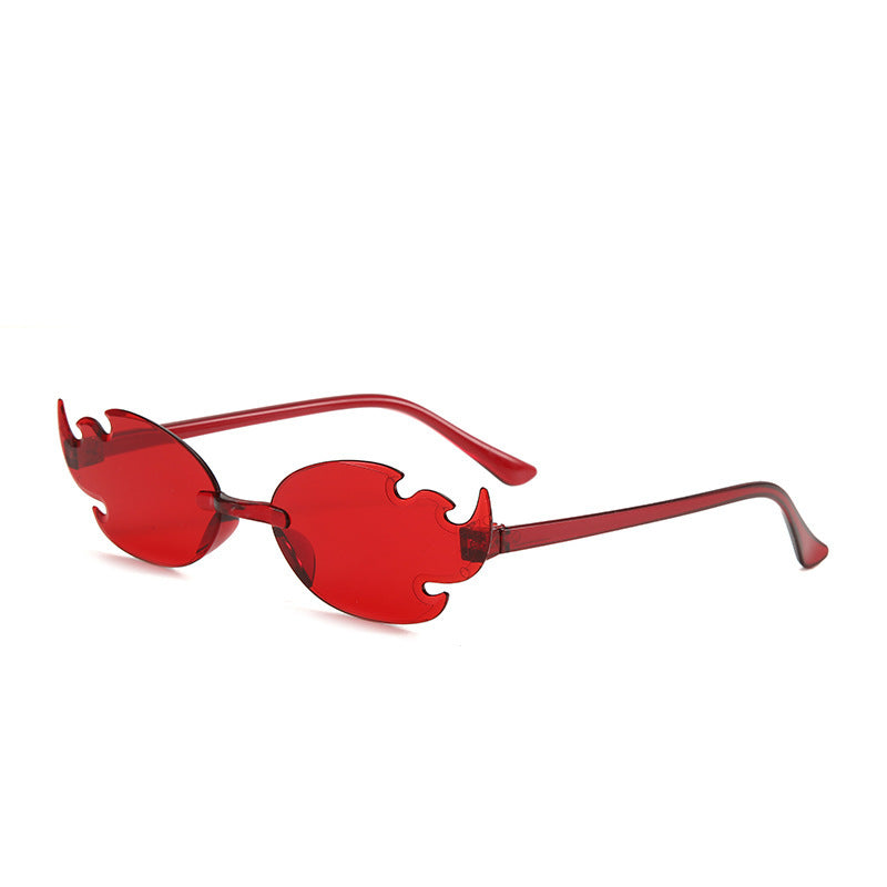 Lunettes de soleil colorées sans monture, tendance et personnalisées, couleur bonbon, pour soirée dansante
