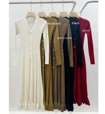 Fashionable Knitted Dress Female Overknee Long Slimming Sweater Dress