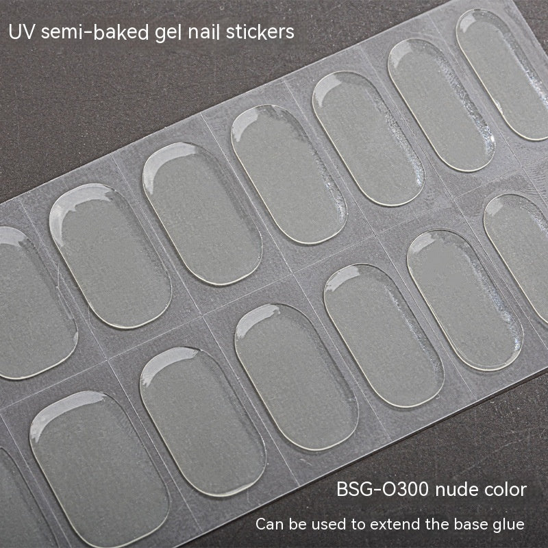 Autocollant pour ongles en gel semi-durcissant simple et tendance pour femmes