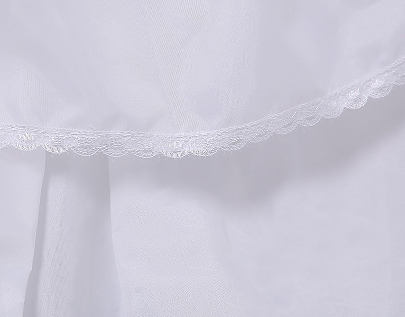 Bridal Wedding Dress Trailing Skirt With Lace Elastic Waist