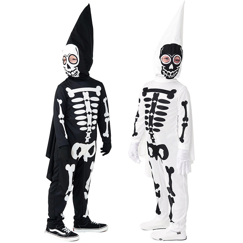Déguisement d'Halloween pour enfants, tête de mort