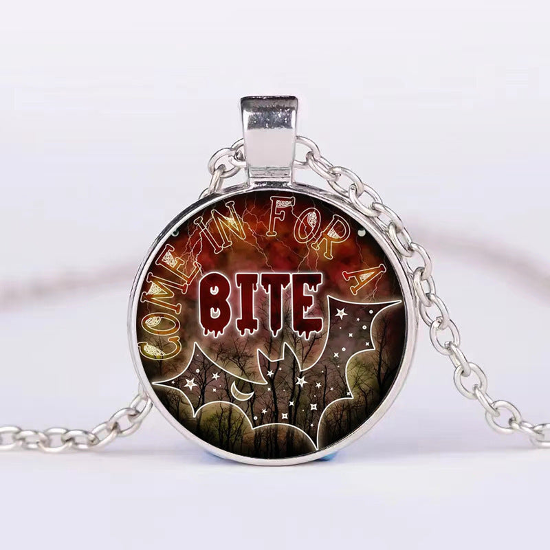 Collier rond Halloween citrouille fantôme chauve-souris hommes et femmes personnalité clavicule collier mode bijoux accessoires