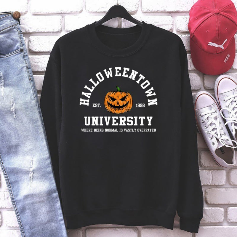 Sweat-shirt rétro d'Halloween pour femme