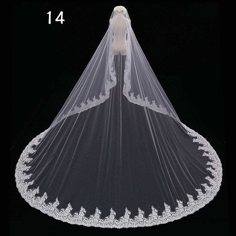 Novia Wedding Master Velo de novia Largo Cola larga