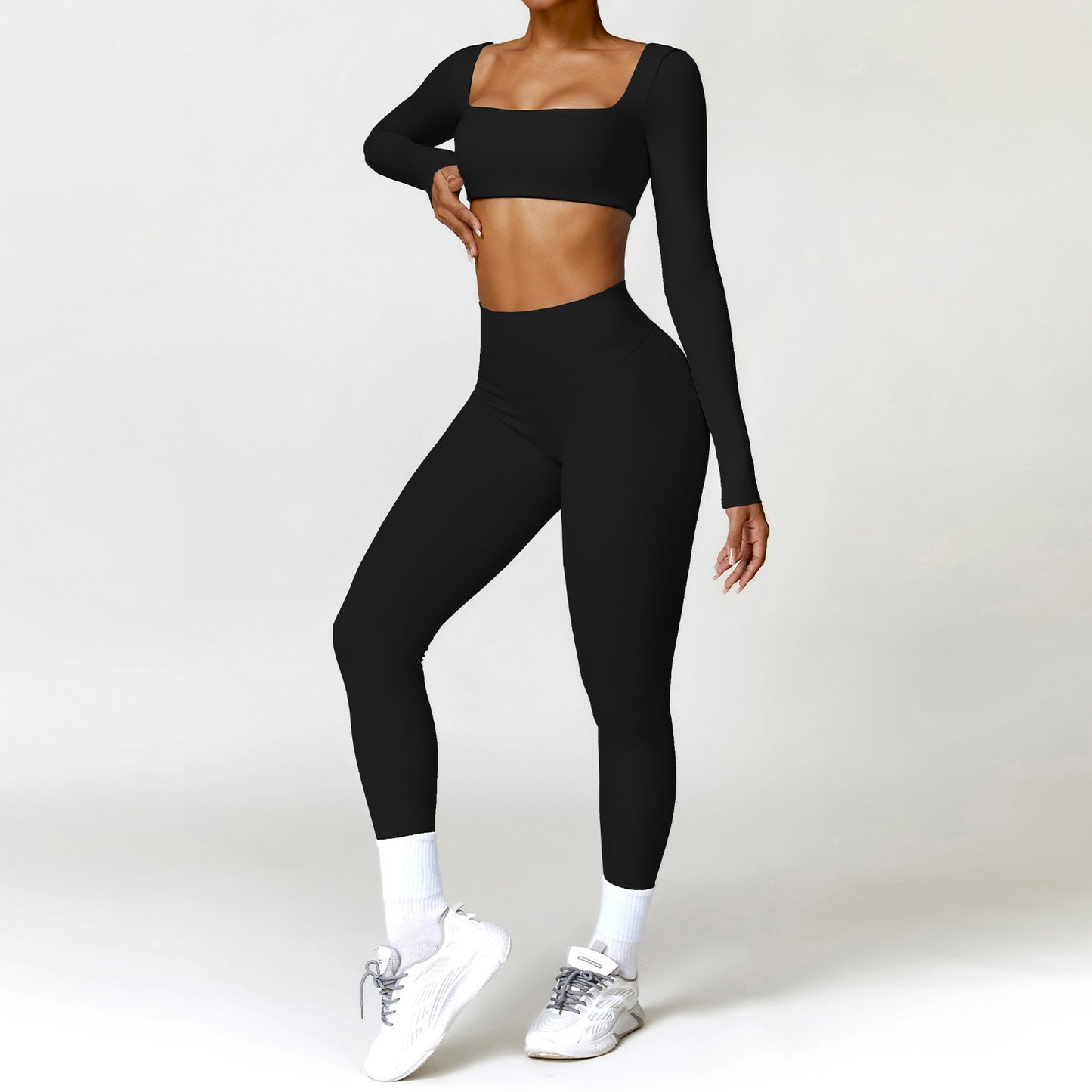 Combinaison de yoga moulante Winter Nude Feel, taille haute, séchage rapide, pour course à pied, sport, fitness