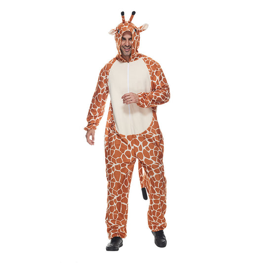 Costume de performance d'Halloween Costume de fête d'animaux Girafe Dessin animé