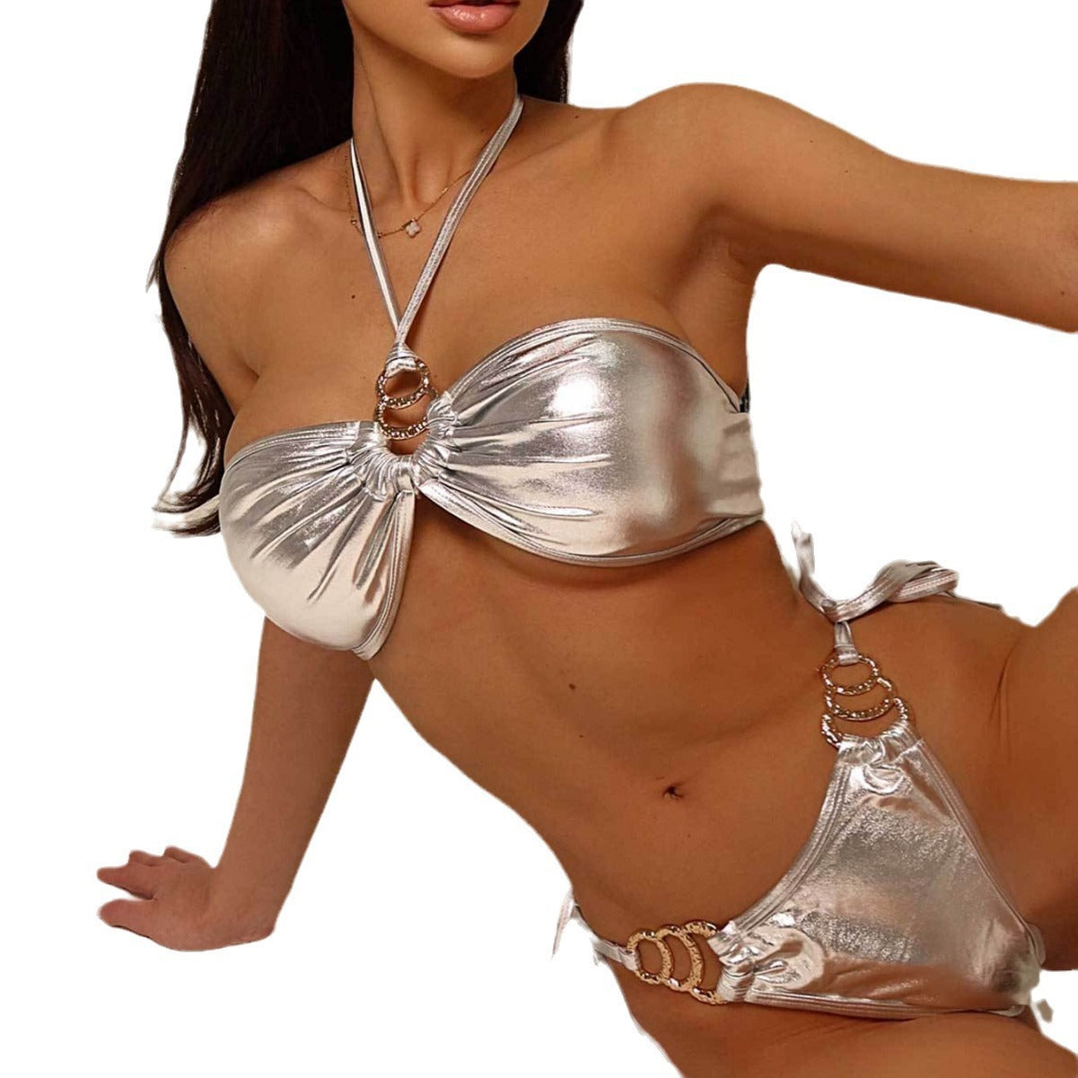 Traje de baño sexy brillante para mujer