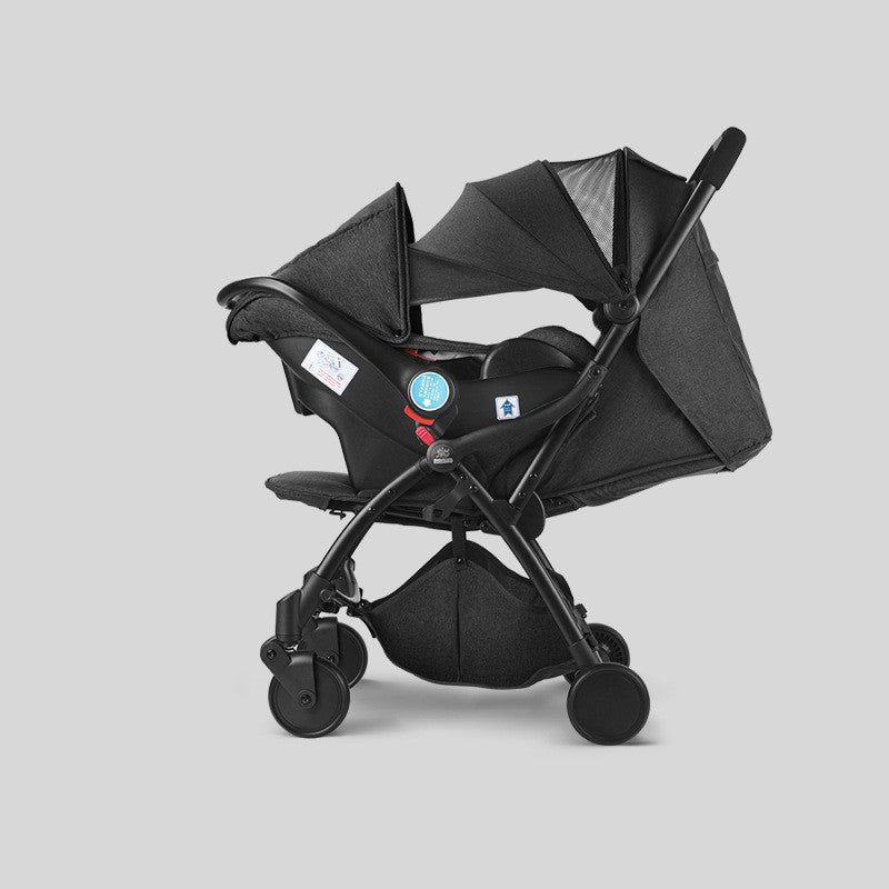 Cesta para cochecito de bebé plegable automática, combinación de modelos tres en uno