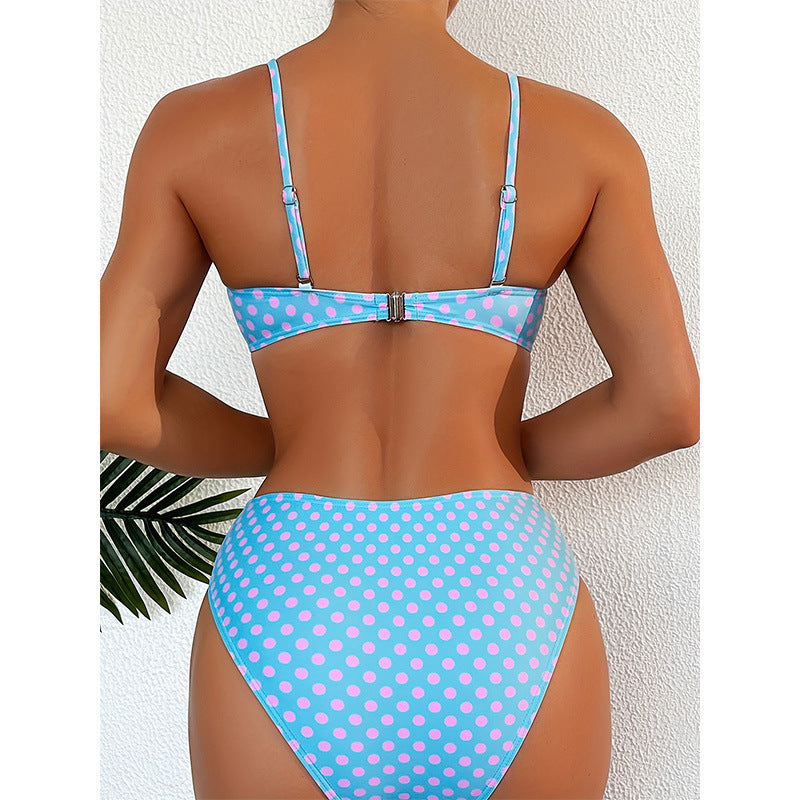 Bikini Halter Femenino Cubre Tu Barriga Con Bikini De Cintura Alta