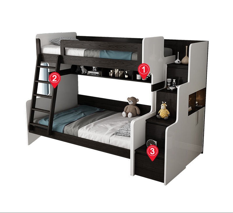 Cama doble alta y baja multifunción sencilla