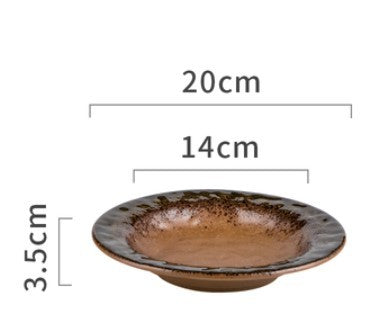 Assiette en céramique rétro pour la cuisson des sushis, épine, usage domestique