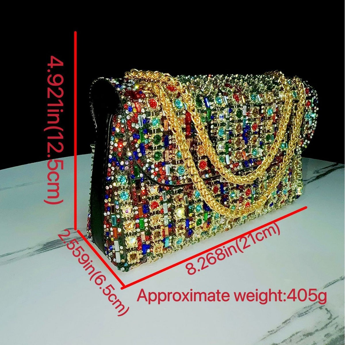 Sac à main Full Diamond rétro européen et américain