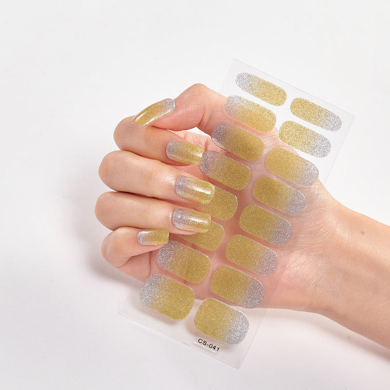 Etiqueta engomada del clavo del color rasgable de la manicura del polvo de la cebolla del gradiente