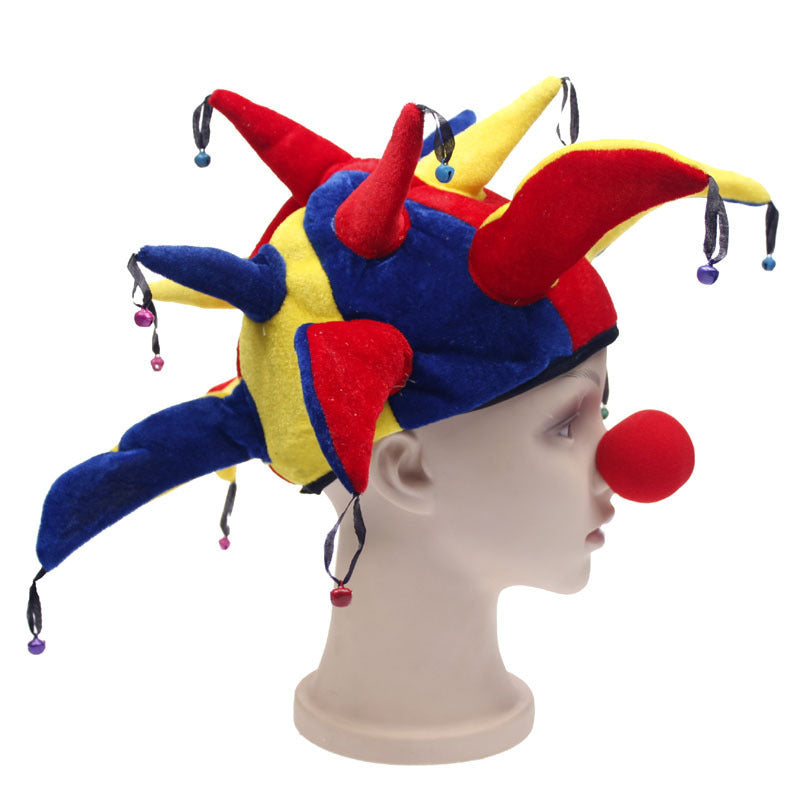 Accessoires de performance pour déguisement d'Halloween, couvre-chef de clown