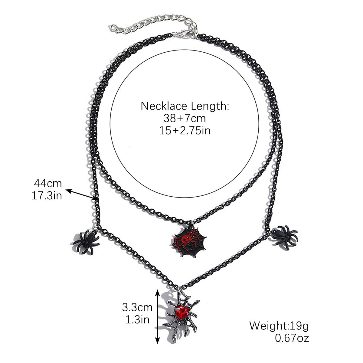 Collier d'Halloween, pendentif chauve-souris, fantôme, crâne, citrouille, araignée, accessoires