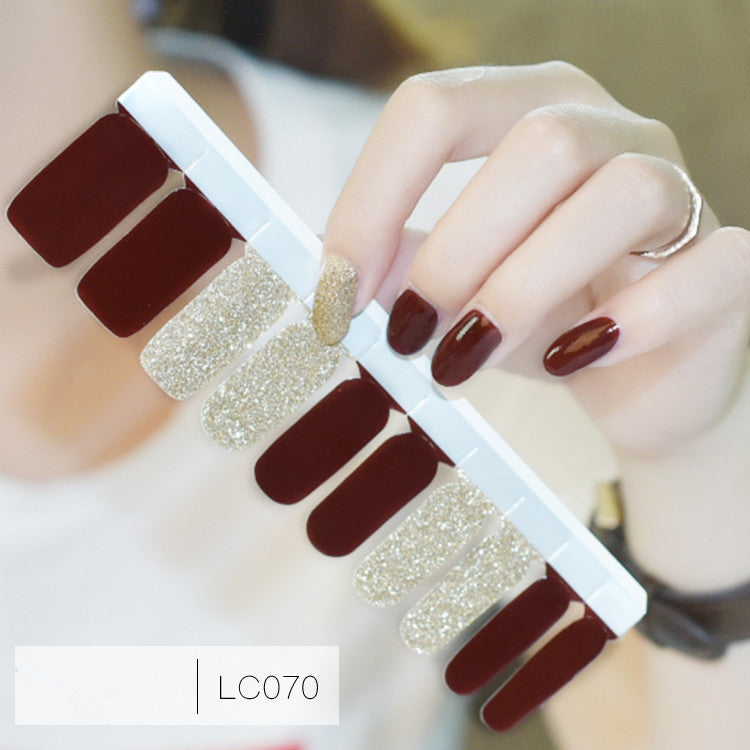 Autocollants pour ongles complets, autocollants pour ongles, film dégradé de couleurs pures pour enfants et femmes enceintes