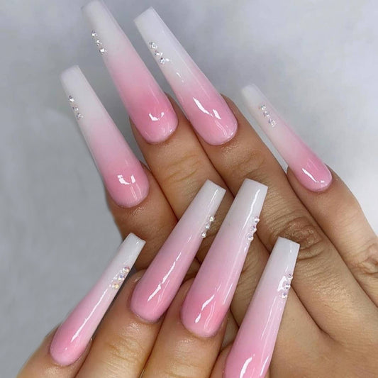 Strass dégradés de couleur, finis pour ongles, amovibles