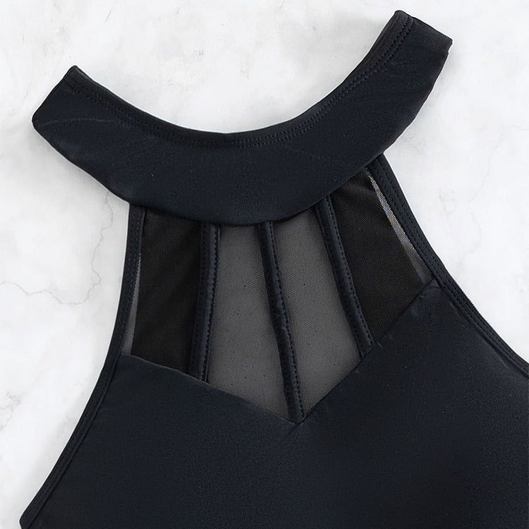 Traje de baño de malla para mujer sin espalda de moda