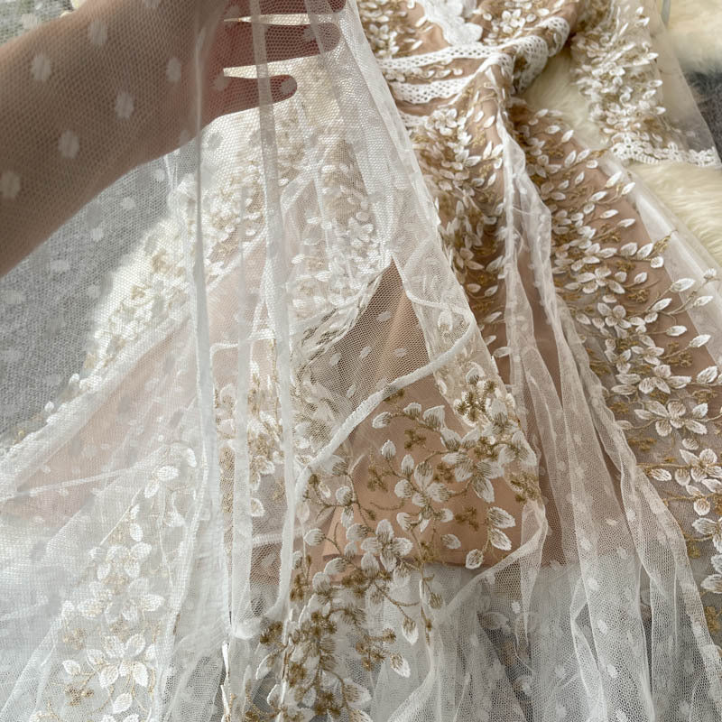 Robe à fleurs mi-manches pour femme haut de gamme