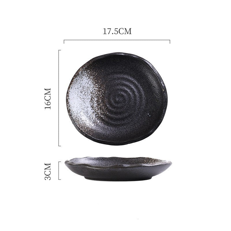Plato de cerámica Irregular para aperitivos de Sushi, plato de guarnición para el hogar, vajilla creativa para restaurante