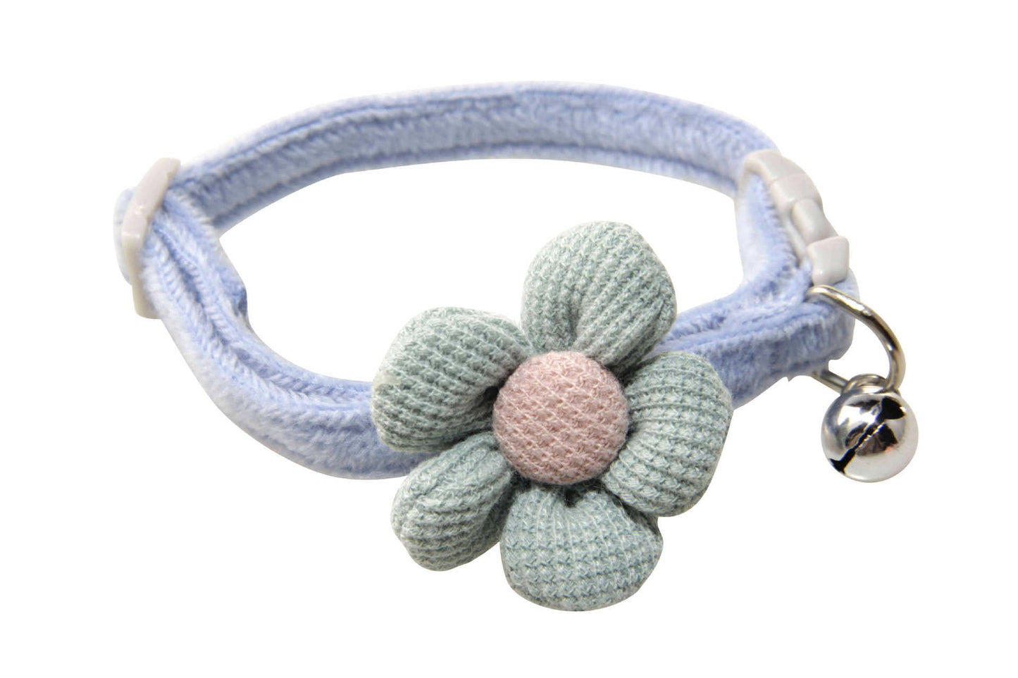 Collar para perro pequeño Collar para perro para niña con flor Collar para cachorro con cascabel Collar ajustable para perro pequeño