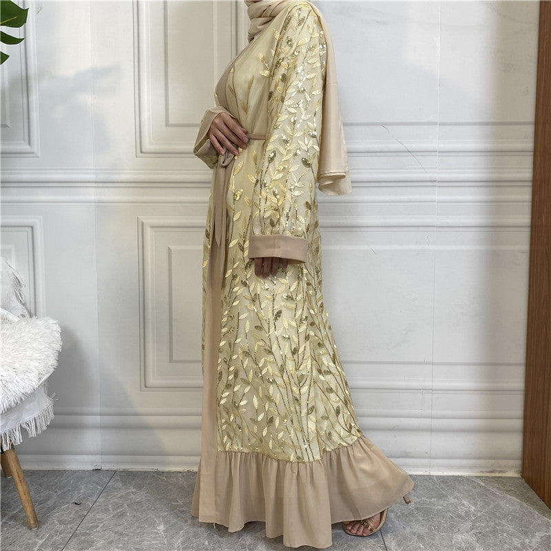 Cardigan en dentelle à la mode du Moyen-Orient