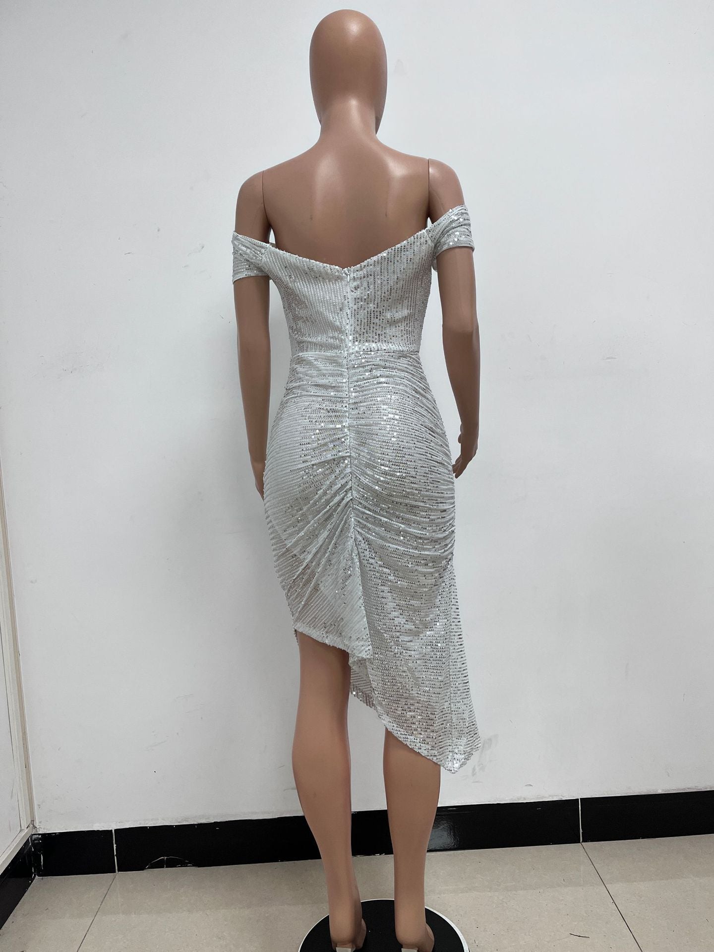 Women's Summer Off-shoulder French Waist Dress