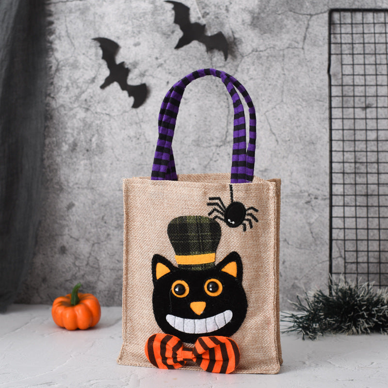 Bolsa de mano con forma de calabaza y calavera de bruja para niños, divertida y creativa, para regalar, para hacer joyas, pequeñas bolsas de compras