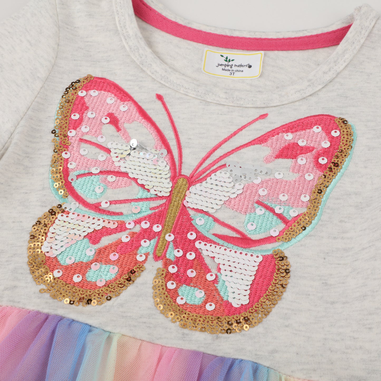 Robe décontractée en maille à paillettes pour filles