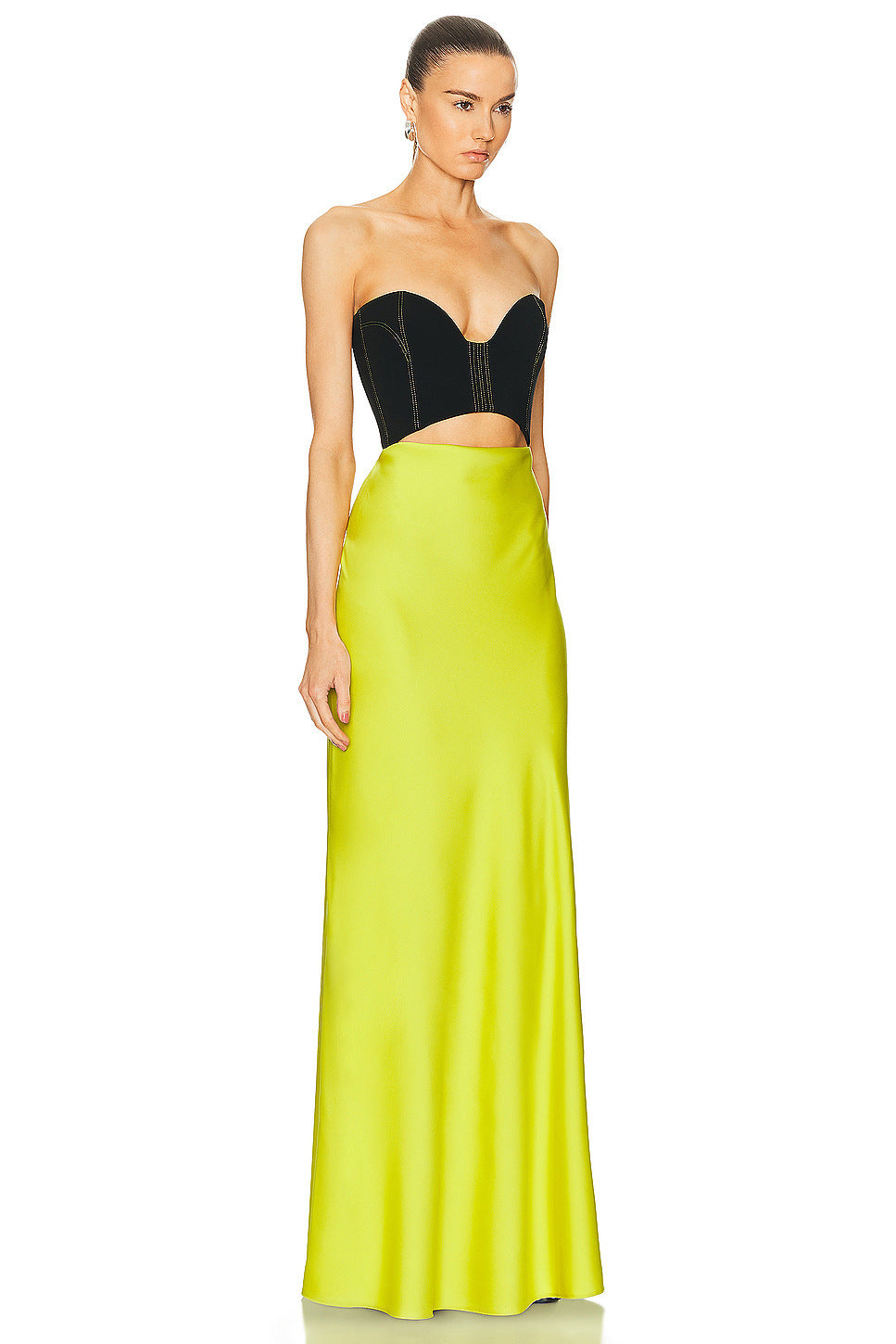 French Color Matching Pure Want Tube Top Dress