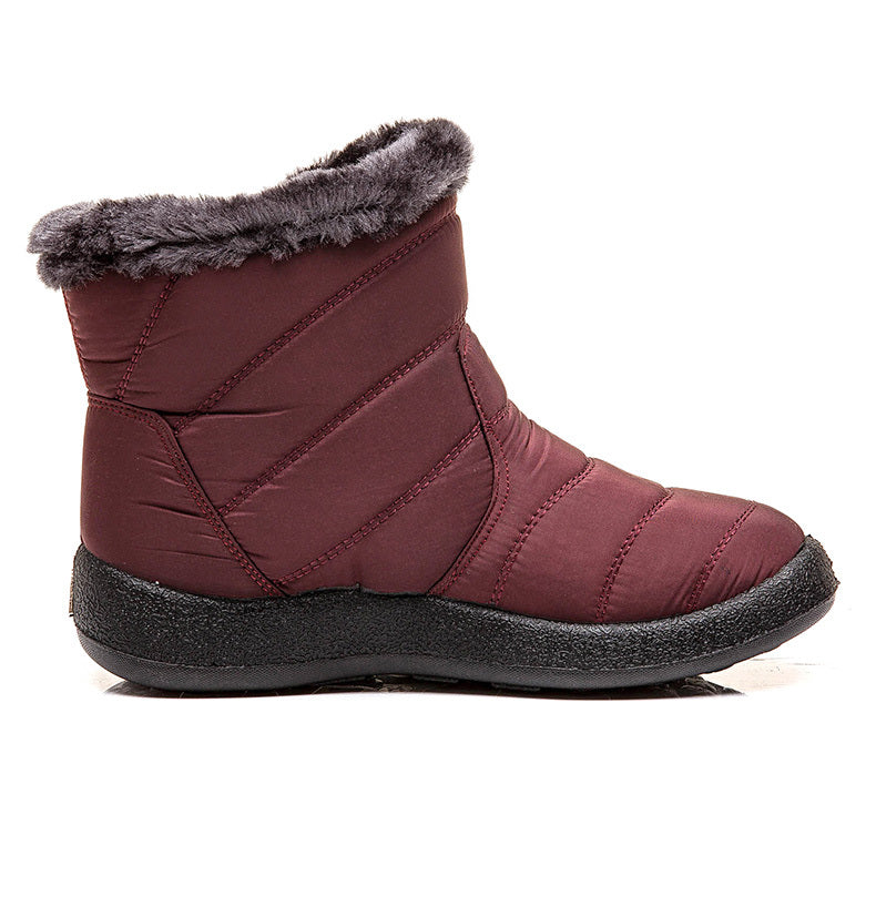 Botas de nieve impermeables, cálidas y afelpadas, para invierno, botines casuales y ligeros