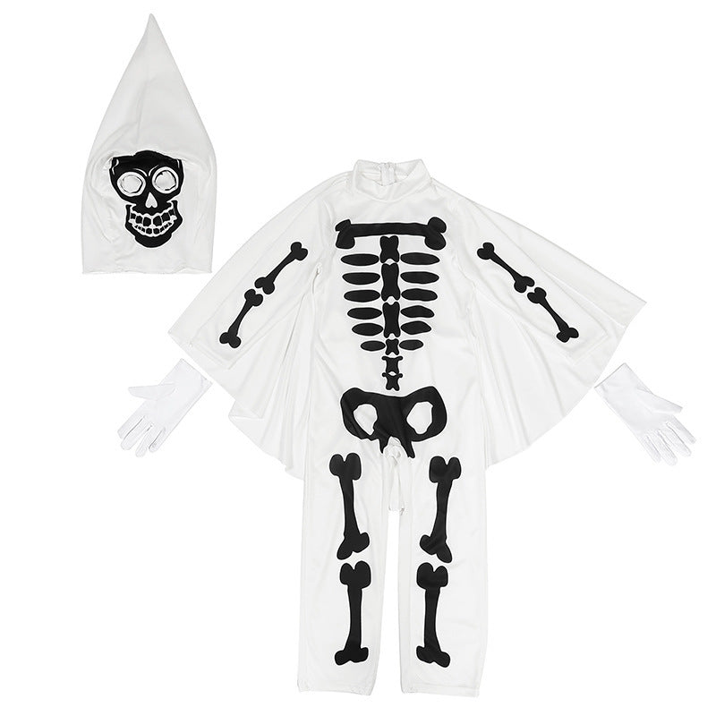 Déguisement d'Halloween pour enfants, tête de mort