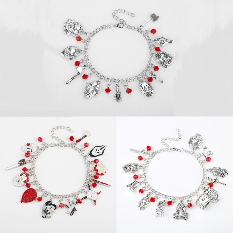 Bracelet bijoux fantôme et diable d'Halloween