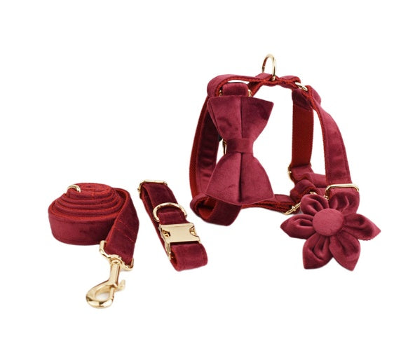 Collar para mascotas, tela para perros, terciopelo