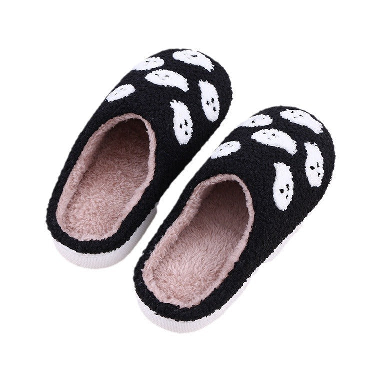 Chaussons en coton avec motif fantôme mignon et dessin animé